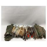 WWII German Tent Poles, Stakes & U.S. Pick Axe - Ehinger 1942