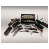 Mixed Lot of Folding Knives and Sharpeners