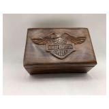 Harley-Davidson Carved Wood Keepsake Box