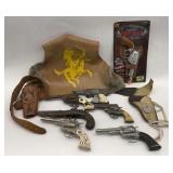 Toy Cap Guns, Holsters & Western Accessory Lot