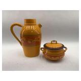 Home and Garden Party Stoneware Pitcher with Serving Bowl