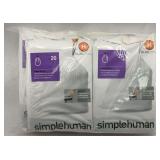 Simplehuman Custom Fit Trash can Liners, 30-35L, 6 Bags