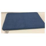 Blue Cotton Memory Foam Bath Mat