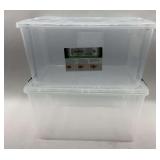 Set of Two InstaView Clear Storage Totes