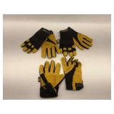 Three Pairs of HydraHyde Leather Work Gloves