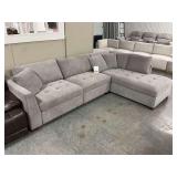 Thomasville Gray Sectional w/ Power Footrest