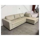 Contemporary Leather Sectional Sofa w/ Chaise