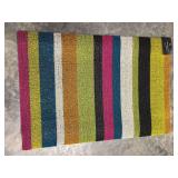 Chilewich Shag Indoor/Outdoor Mat - Uneven Stripe Utility Multi 24"x36"