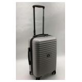 Delsey Silver Rolling Carry-On Suitcase