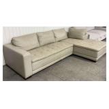 Contemporary Leather Sectional Sofa w/ Chaise
