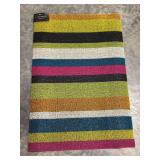 Chilewich Shag Indoor/Outdoor Mat - Uneven Stripe Utility Multi 24"x36"