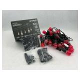 Artika Solar Blaze 20 LED Red Bulb Solar String Lights