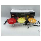 Infinity XT Glass Mushroom Landscape Lights - Set of 3