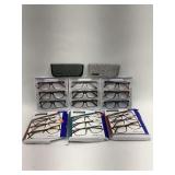 Lot of Foster Grant Design Optics Reading Glasses - 3 Readers with Case