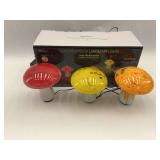 Infinity XT Glass Mushroom Landscape Lights - Solar Rechargeable, Set of 3
