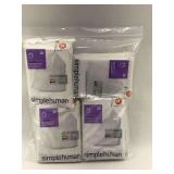 Simplehuman H Custom Fit trash can Liners, 8 Packs of 20, 8-9 Gallon