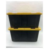 Two Greenmade 27 Gallon Storage Totes with Lids