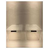 Set of 2 Storage Bins with Lids 21" x 15" x 10.5"