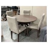 Round Dining Table with Four Chairs
