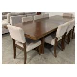 Dining Table with Leaf and Six Chairs