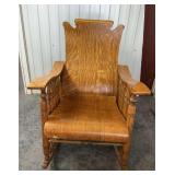 Quartersawn Oak Bentwood Rocker c. 1900–1915