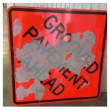 Aluminum, Out of Date Construction Sign