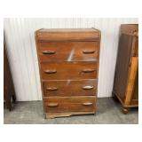 Waterfall Design Wooden Dresser With Four Drawers