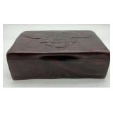 Hand-Carved Harley-Davidson Eagle Wood Box (Large Size)