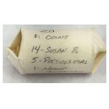 Rolled Dollar Coins Assortment