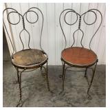 Pair of Twisted Wire Ice Cream Parlor Chairs