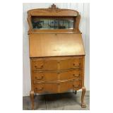 Quartersawn Oak Slant-Front Desk c. 1900–1915