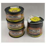 Lamp Cord Wire Spools, Lot of 4 (250 ft ea)