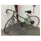1970s Peugeot Green 10-Speed Bike