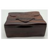 Hand-Carved Harley-Davidson Eagle Wood Box
