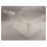 Clear Plastic Storage Bin with Latching Lid