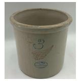 Antique Red Wing Union Stoneware 3-Gal Crock