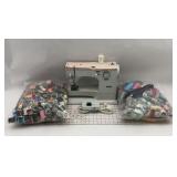 Elna Sewing Machine with Large Thread Lot