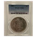 1885 Morgan Silver Dollar PCGS MS63