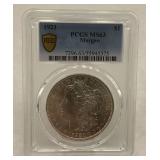 1921 Morgan Dollar PCGS MS63 Certified Coin