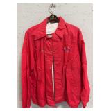 JCPenney Red Embroidered Snap Jacket Size L