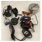 Automotive Electronics and Camping Cookware Assortment