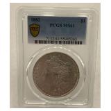 1882 Morgan Silver Dollar PCGS MS61 Slabbed