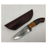 Handmade Fixed Blade Hunting Knife w/ Sheath