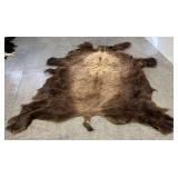 Bison Buffalo Hide Robe Rug, 108 x 72 Inches