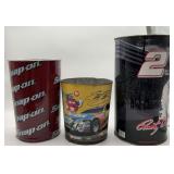 Assorted Metal Advertising Buckets And Cans