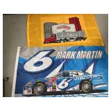 Mark Martin NASCAR and Conoco Asphalt Flags