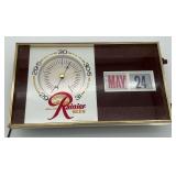 Rainier Beer Illuminated Bar Sign Barometer