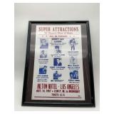 Super Attractions 1957 Concert Poster Framed