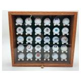 Wooden Golf Ball Display Case with Golf Balls