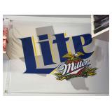 Miller Lite Texas Flag Advertising Banner